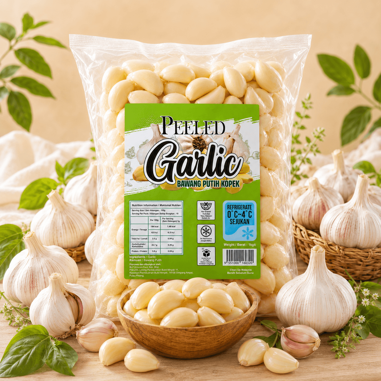 Peeled Garlic pack